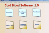 Cord Blood Software screenshot